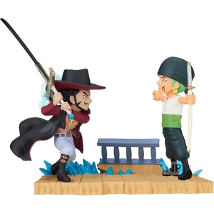 image:imageBanpresto  One Piece  Log Stories  Luffy amp Nami Bandai Spirits World Collectable FigureRoronoa Zoro Vs Dracule Mihawk