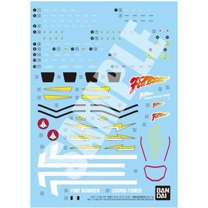 image:imageBandai Hobby  Macross 7  VF19 Custom Fire Valkyrie with Sound Booster Water Decals Bandai Spirits Decal Model KitHG VF19 Kai Fire Valkyrie Water Decal