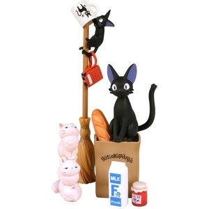 image:imageEnsky  Kikis Delivery Service  Jiji Nosechara Assortment Stacking Figure Studio Ghibli via Bandai Official MerchandiseModern