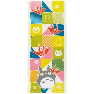 image:imageStudio Ghibli  My Neighbor Totoro  My Neighbor Totoro Flower Pink and White Marushin Imabari Gauze Series Face TowelOrigami