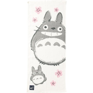 image:imageStudio Ghibli  My Neighbor Totoro  My Neighbor Totoro Flower Pink and White Marushin Imabari Gauze Series Face TowelWhite